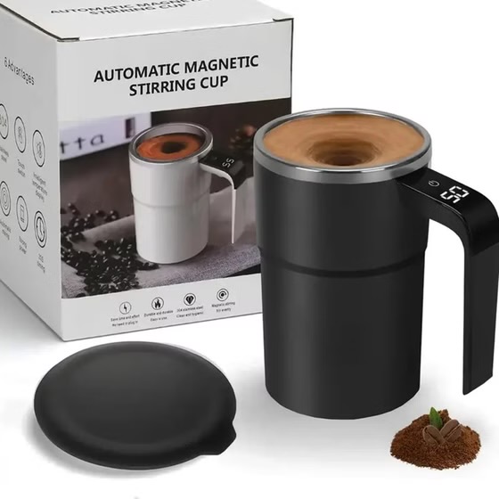 ماگ هوشمند همزن‌دار Magnetic Stirrer-رنگ مشکی