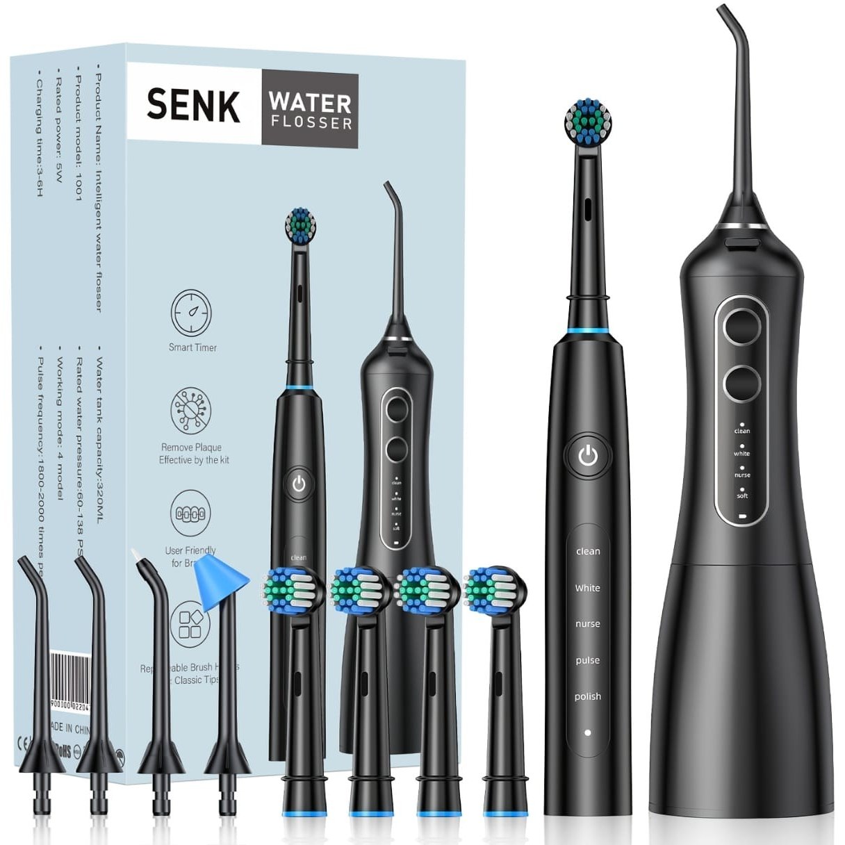 ست کامل مسواک برقی و واترجت SENK مدل Intelligent 2-in-1