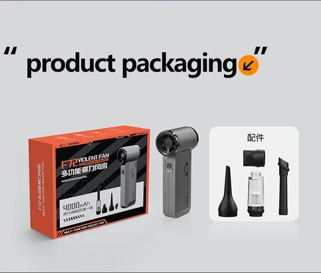 جت فن شارژی مدل Multi-Function Violent Fan GXZ-F72